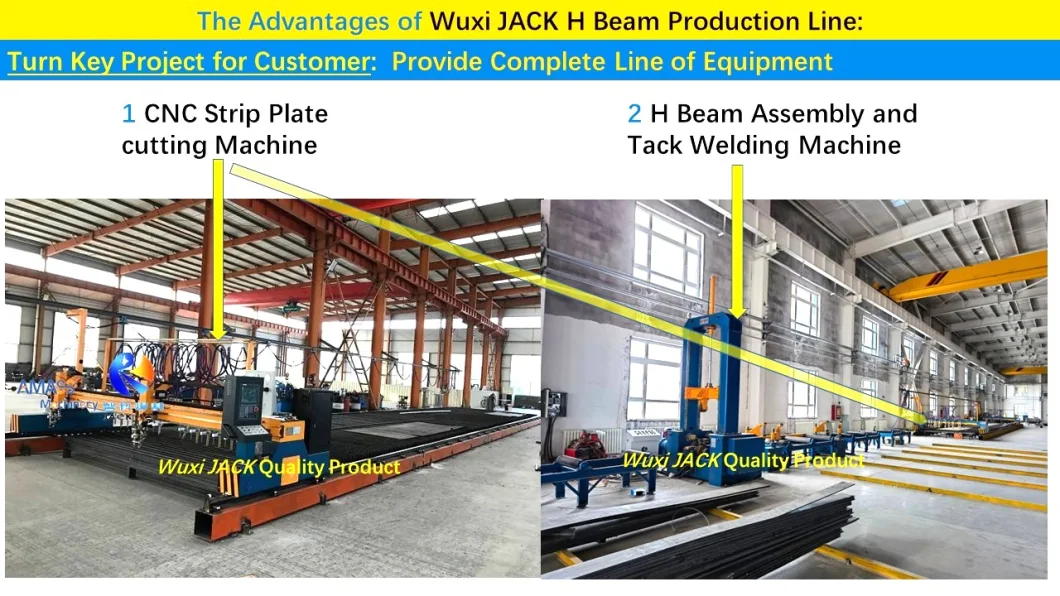 Automatic Steel Structure I H Beam Production Line Assembling Assembly Welding